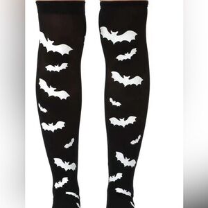 Bat Print Thigh High Stockings Over The Knee Socks girls Women's Stockings